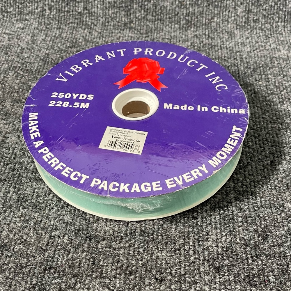 NWT Vibrant Product Celadon 1.25" 250 yards Ribbon